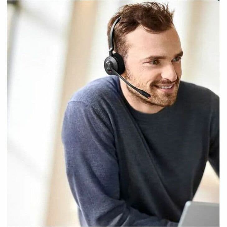 Jabra Engage SE stereo wireless UC headset with boom microphone for business calling