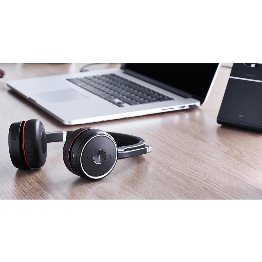 Jabra Evolve 75 SE wireless stereo headset with Link 380A USB-A adapter for Microsoft Teams