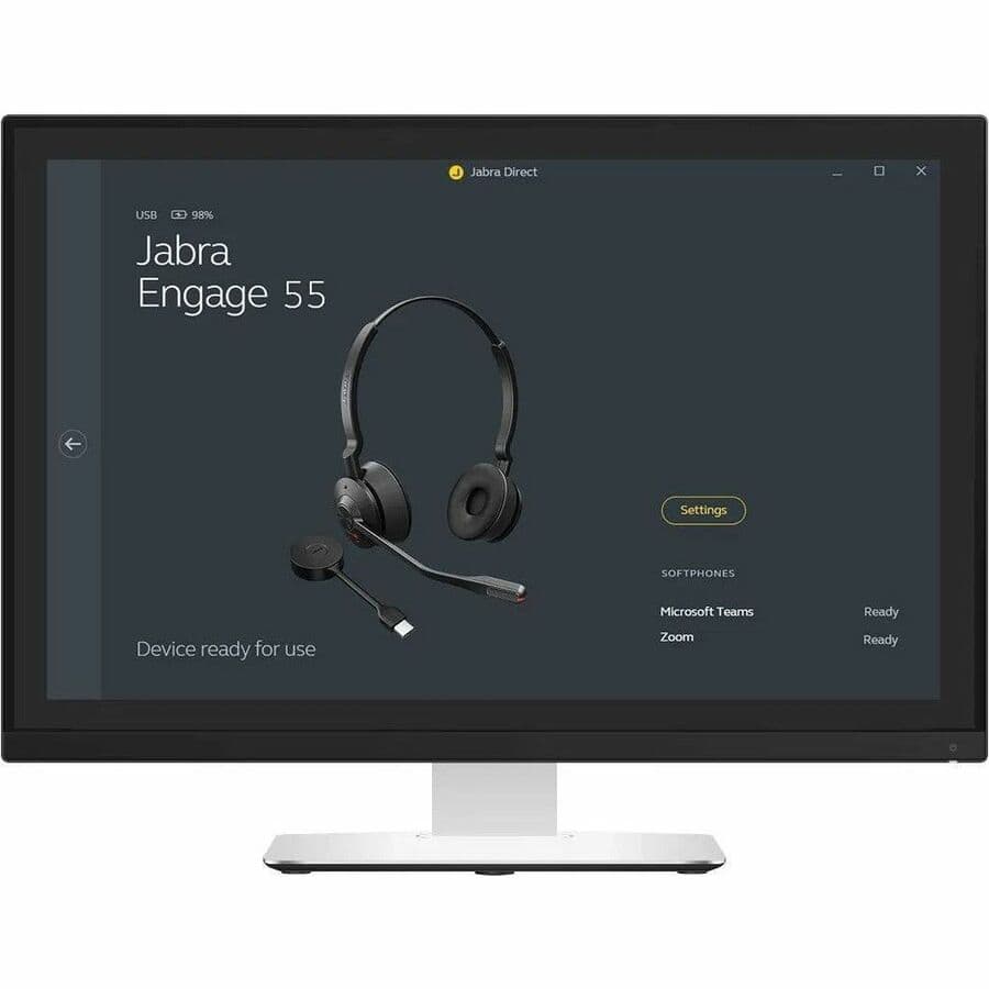 Jabra Engage SE stereo wireless UC headset with boom microphone for business calling