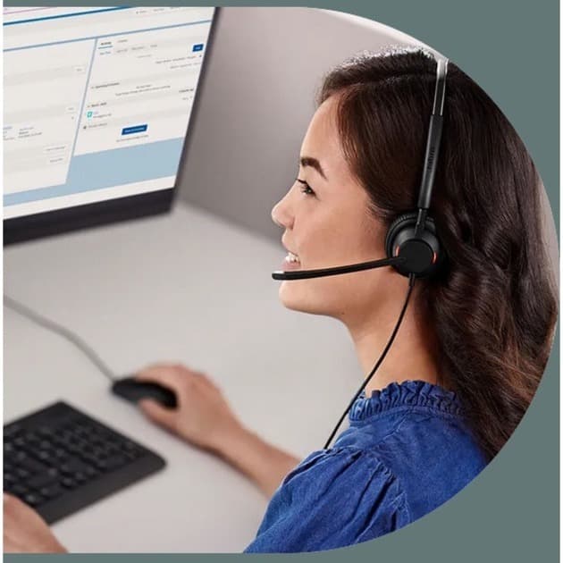 Jabra Engage 40 Inline Link stereo USB-C wired UC headset with inline controls