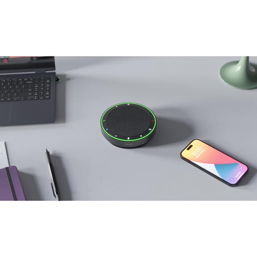 Jabra Speak2 75 MS Teams dark grey desktop speakerphone with Bluetooth and USB connectivity