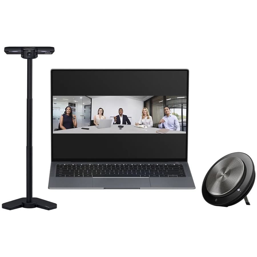 Jabra PanaCast Meet Anywhere kit with PanaCast+, Speak 750UC, 1 m cable, and carry case