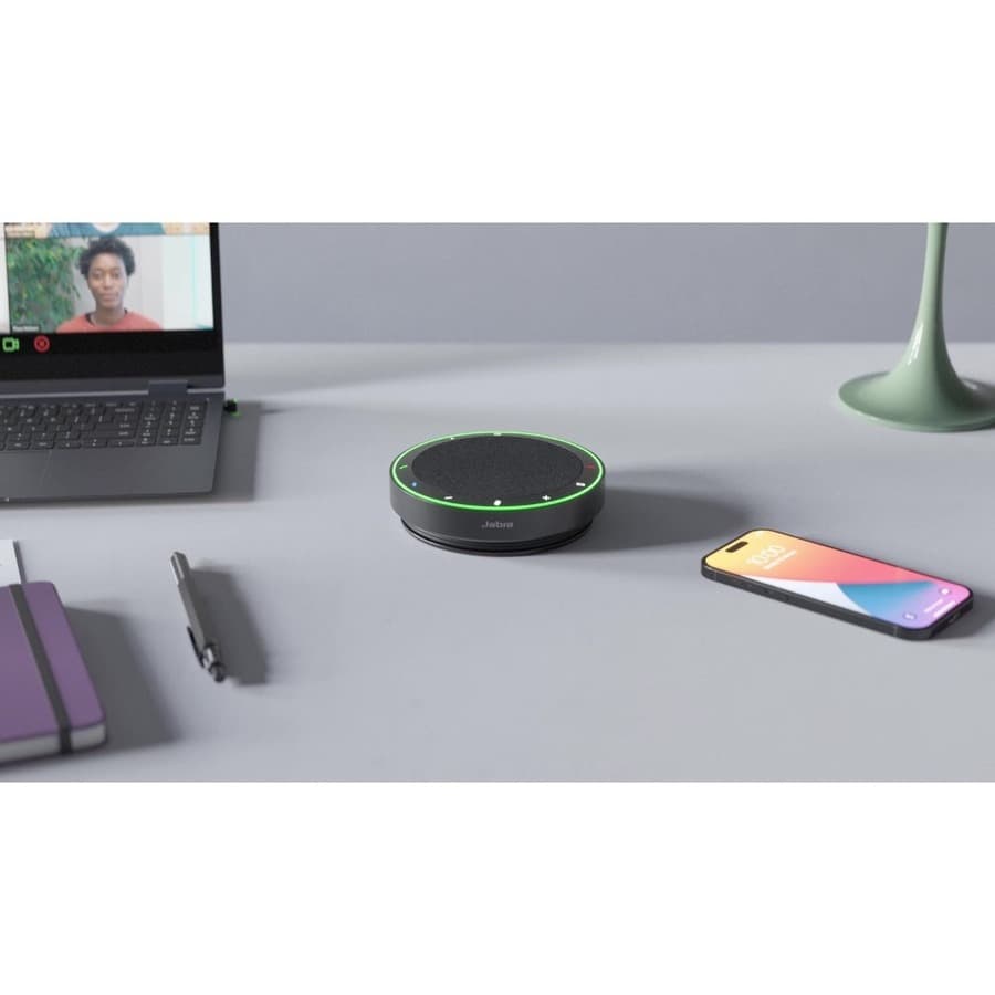 Jabra Speak2 75 MS Teams dark grey desktop speakerphone with Bluetooth and USB connectivity