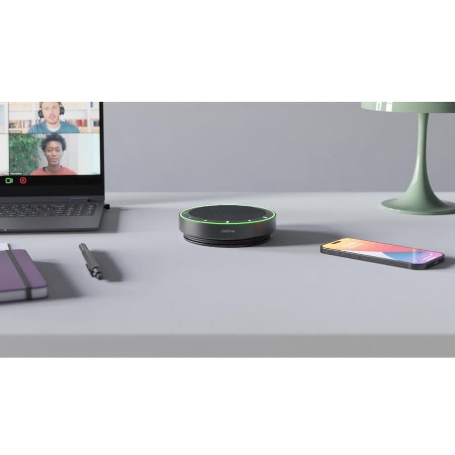 Jabra Speak2 75 MS Teams dark grey desktop speakerphone with Bluetooth and USB connectivity