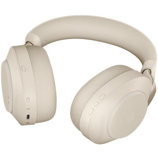 Jabra Evolve2 85 Link380A MS stereo beige wireless headset with over-the-head binaural design