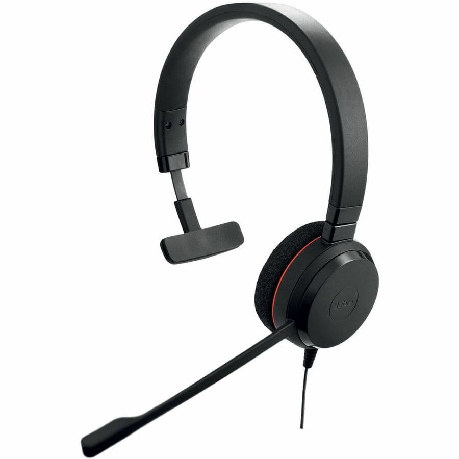 Jabra Evolve 20 MS Mono wired USB headset with mono on-ear design and boom microphone