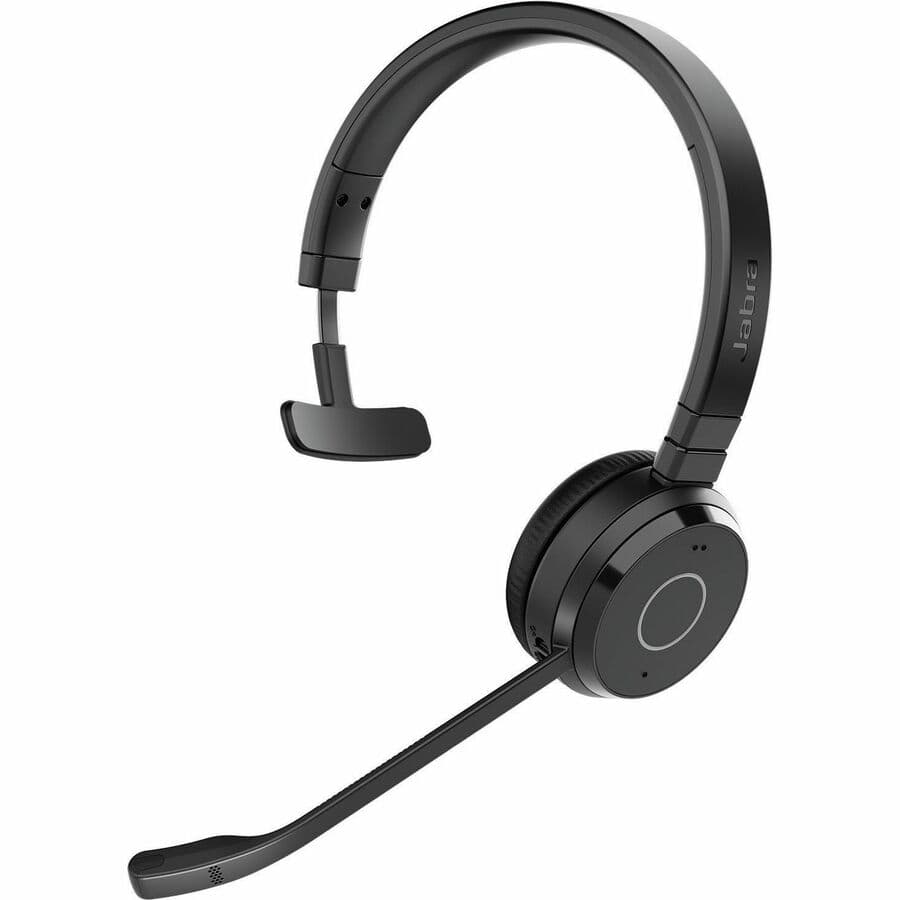 Jabra Evolve 65 TE UC mono wireless headset with charging stand