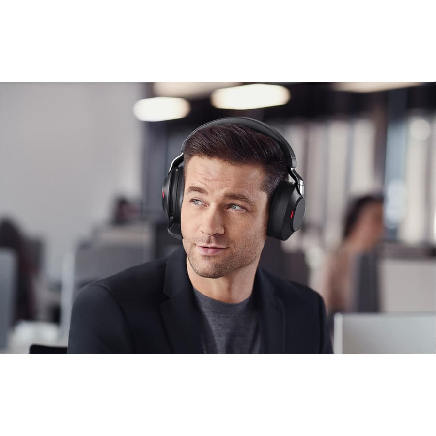 Jabra Evolve2 85 Link380A MS stereo beige wireless headset with over-the-head binaural design