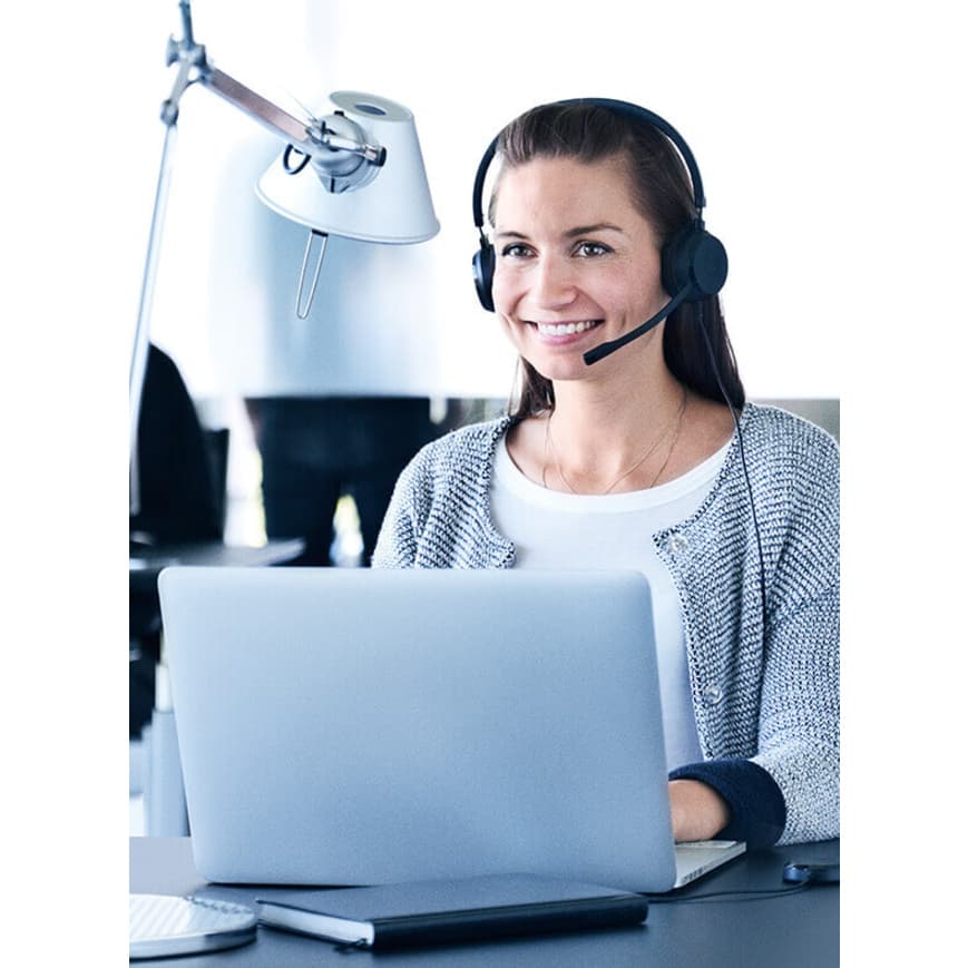 Jabra Evolve 30 II stereo wired UC headset with USB-C and boom microphone