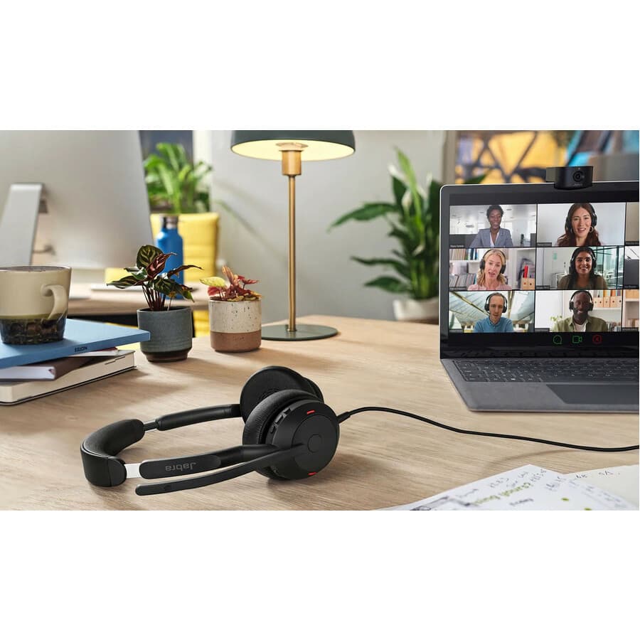 Jabra Evolve2 50 USB-A MS stereo on-ear business headset in black