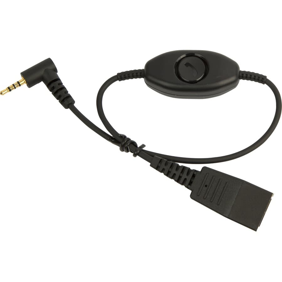 Jabra 8800-00-79 QD to 2.5 mm TRRS Cable with Answer Button | Audio Adapter