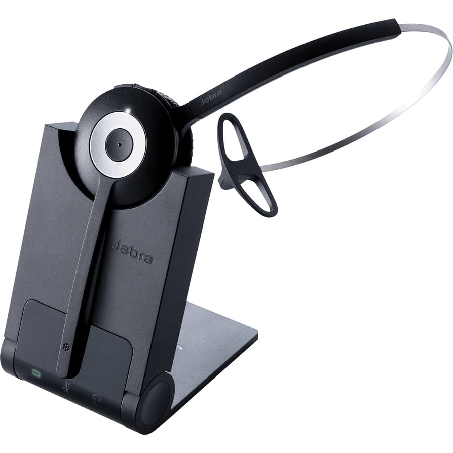 Jabra Pro 920 wireless DECT monaural headset for deskphone use in black