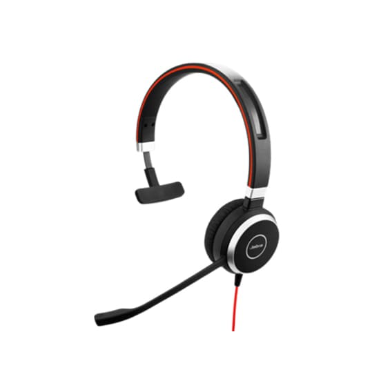 Jabra Evolve 40 MS Mono wired USB headset with single-ear on-ear design for Microsoft Skype for Business
