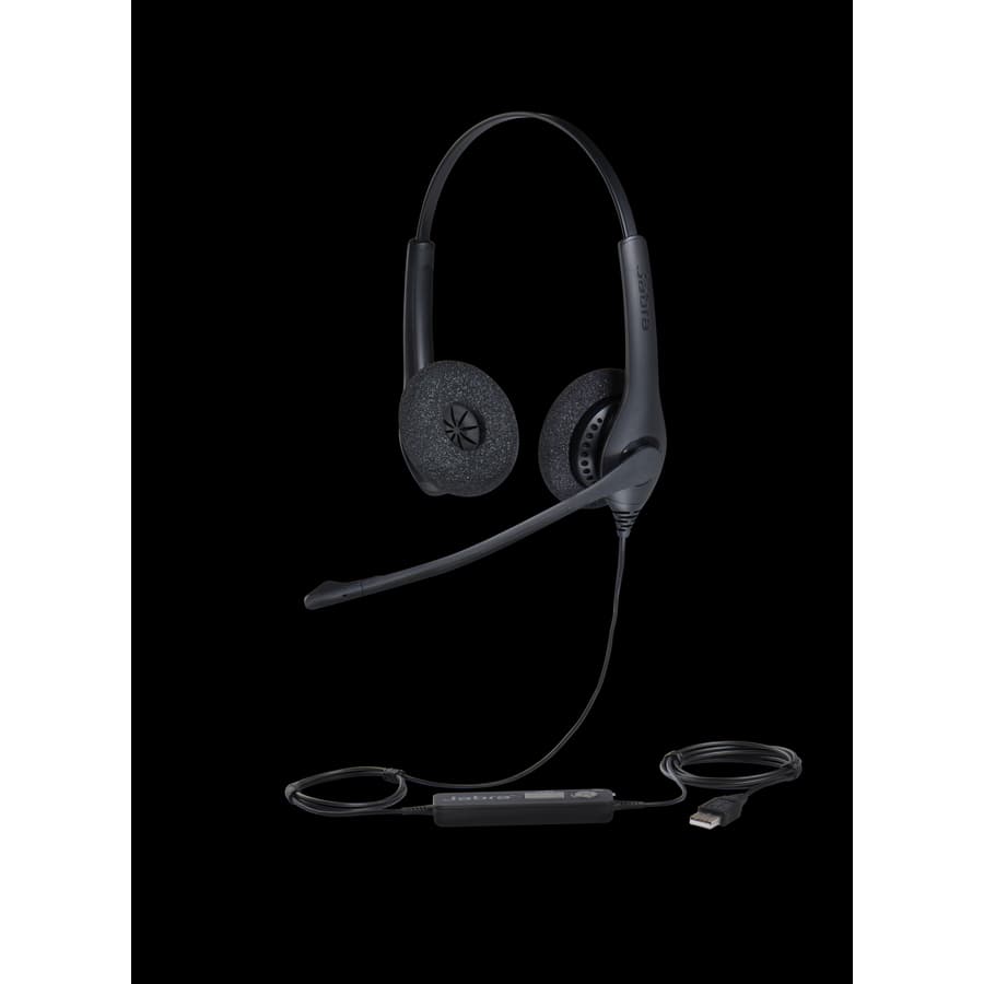 Jabra Biz 1500 Duo USB wired dual-ear headset with noise-canceling microphone