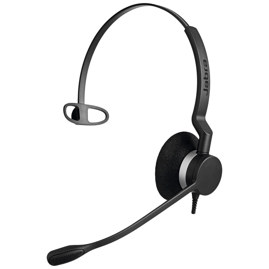 Jabra Biz 2300 mono wired headset with noise-canceling microphone and quick-disconnect connector
