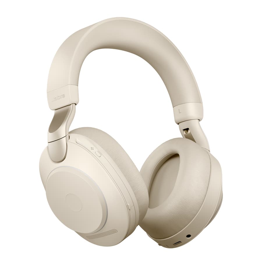 Jabra Evolve2 85 Link380A MS stereo beige wireless headset with over-the-head binaural design