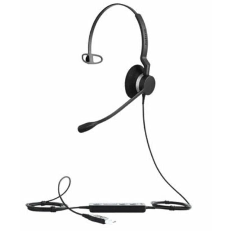 Jabra Biz 2300 GSA PTT mono wired USB headset for push-to-talk workflows