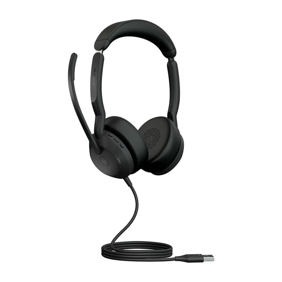 Jabra Evolve2 50 USB-A MS stereo on-ear business headset in black