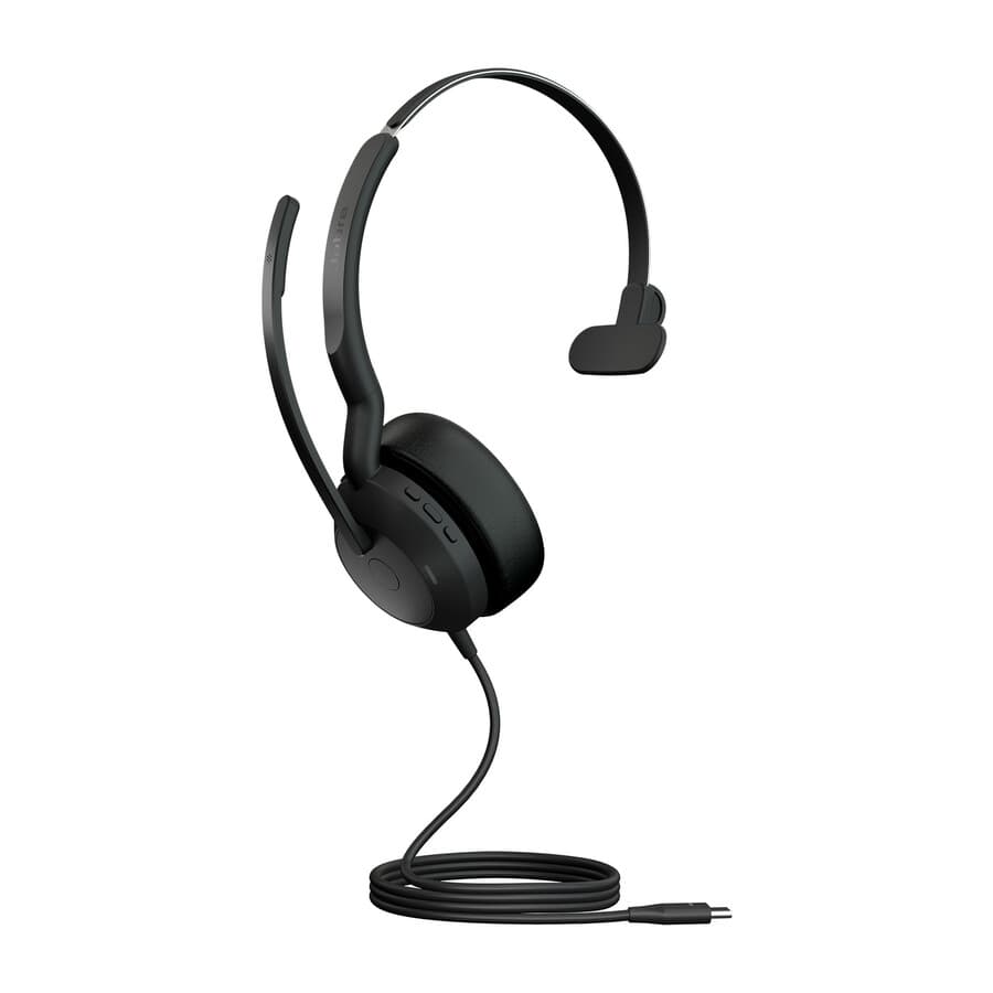 Jabra Evolve2 50 USB-C UC mono headset with boom microphone, black