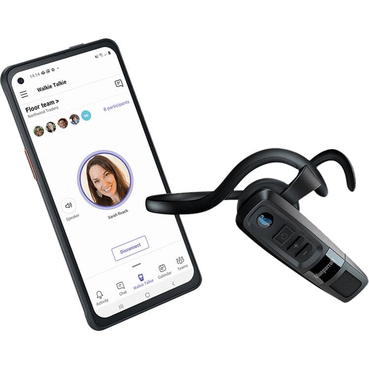 Jabra BlueParrott C300-XT MS wireless mono headset with boom microphone and Bluetooth