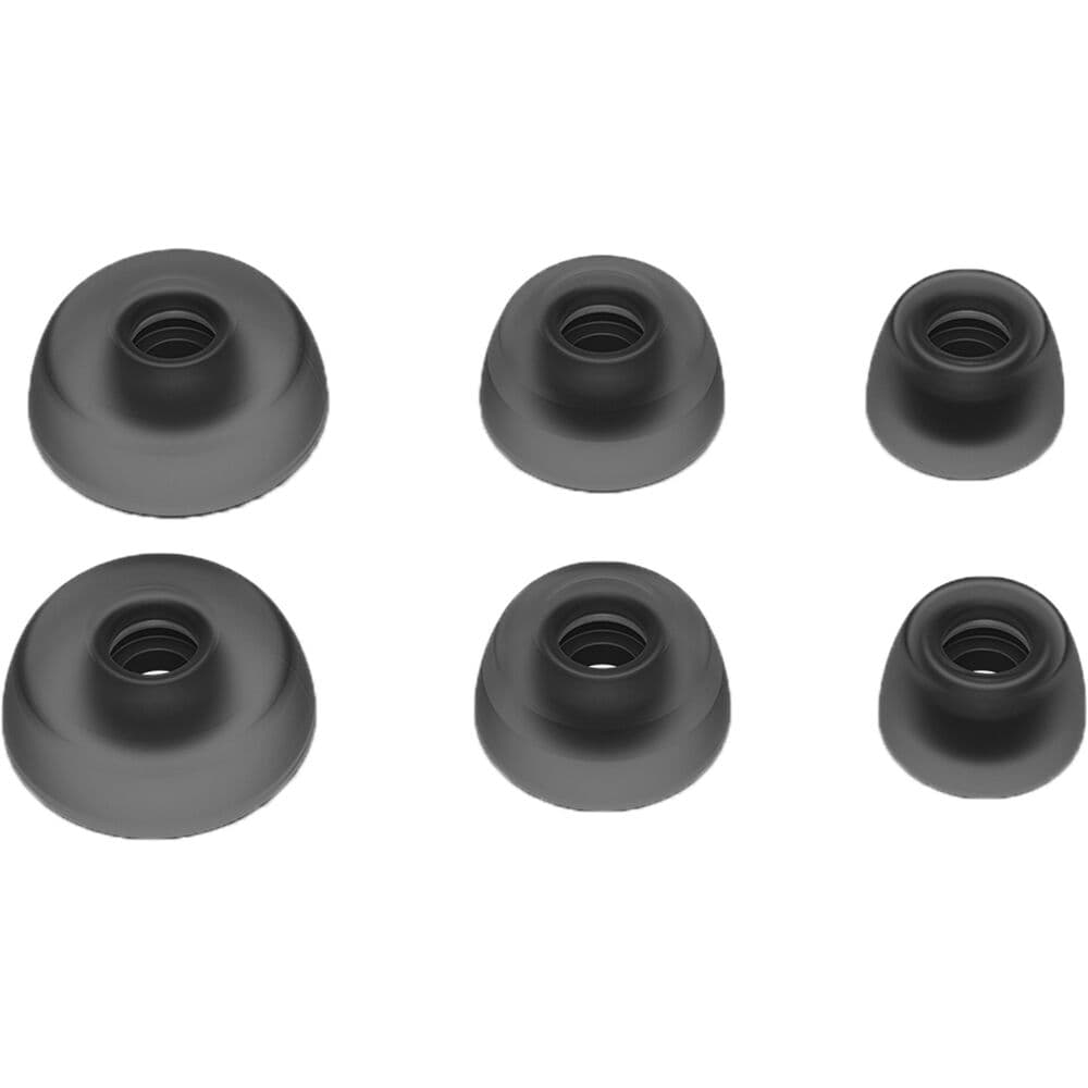 Jabra Evolve2 Buds MS wireless earbuds with USB-A and wireless charging pad in black