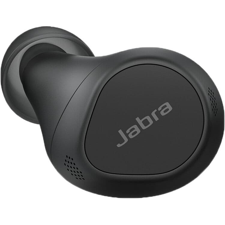Jabra Evolve2 Buds MS wireless earbuds with USB-A and wireless charging pad in black