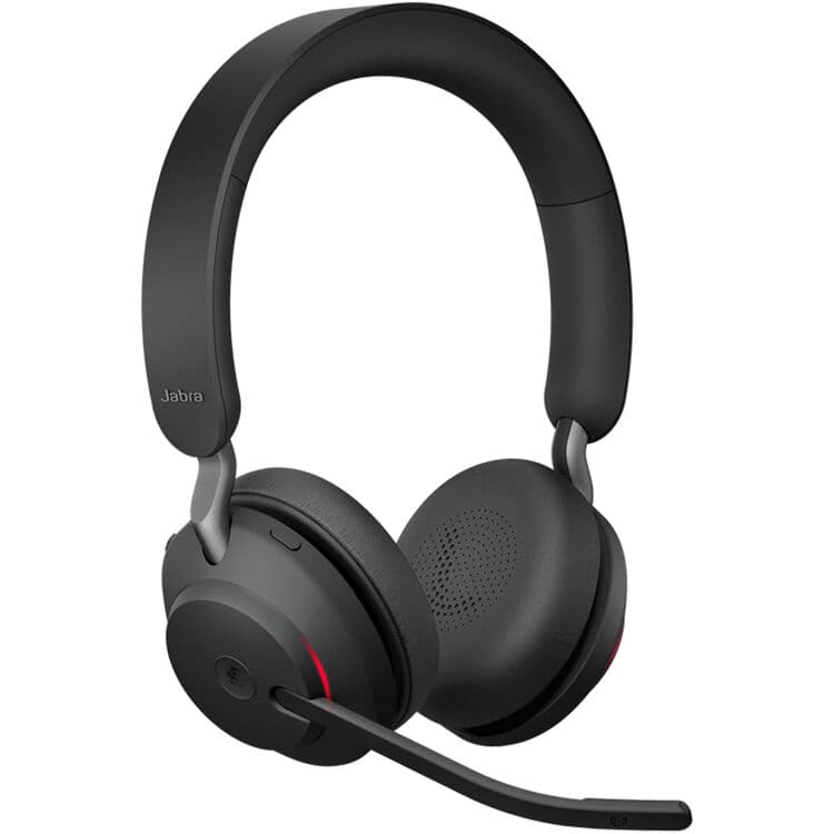 Jabra Evolve2 65 Link380a MS Stereo black wireless binaural headset for Microsoft Teams