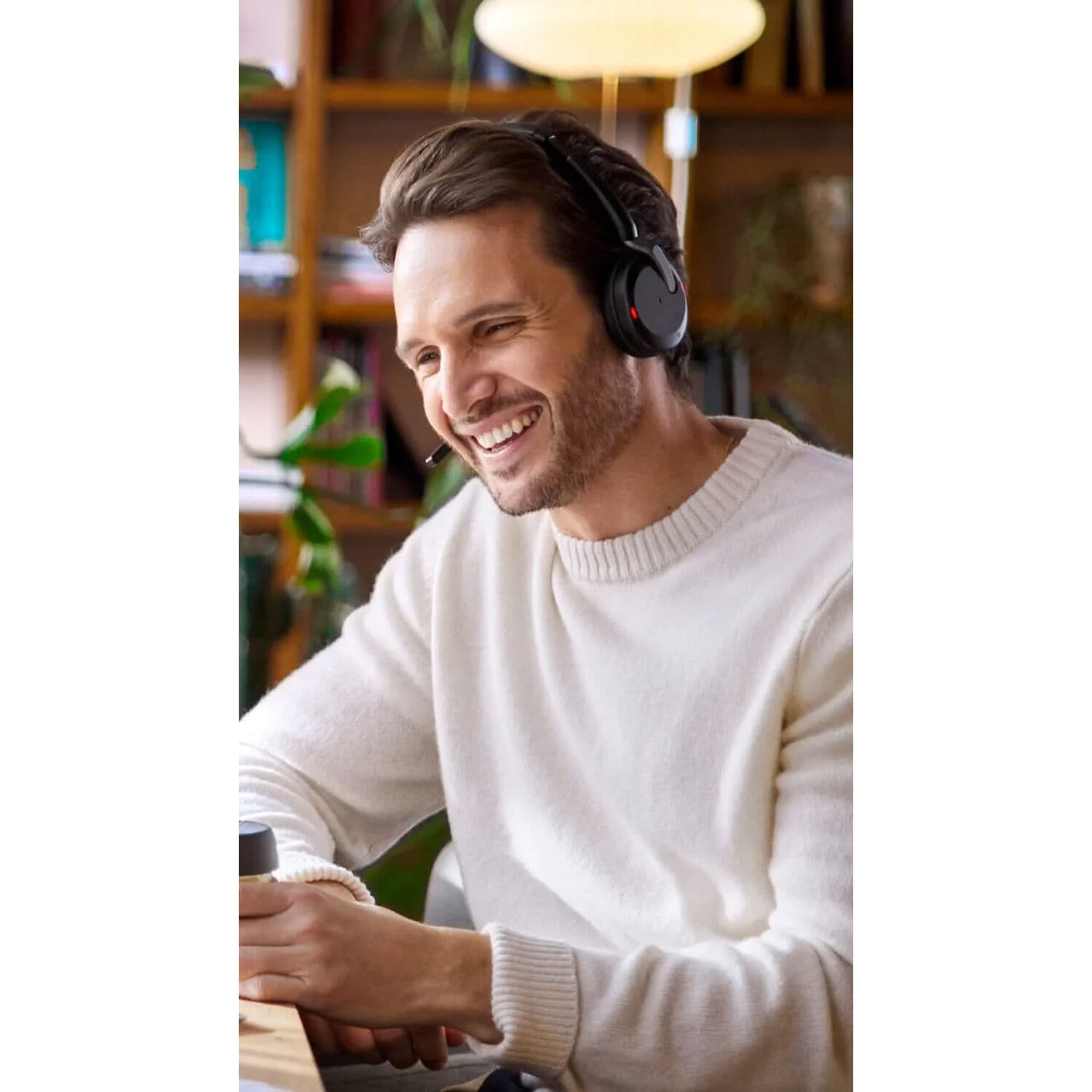 Jabra Evolve2 65 Flex Link380c wireless UC stereo headset with foldable design and USB-C adapter