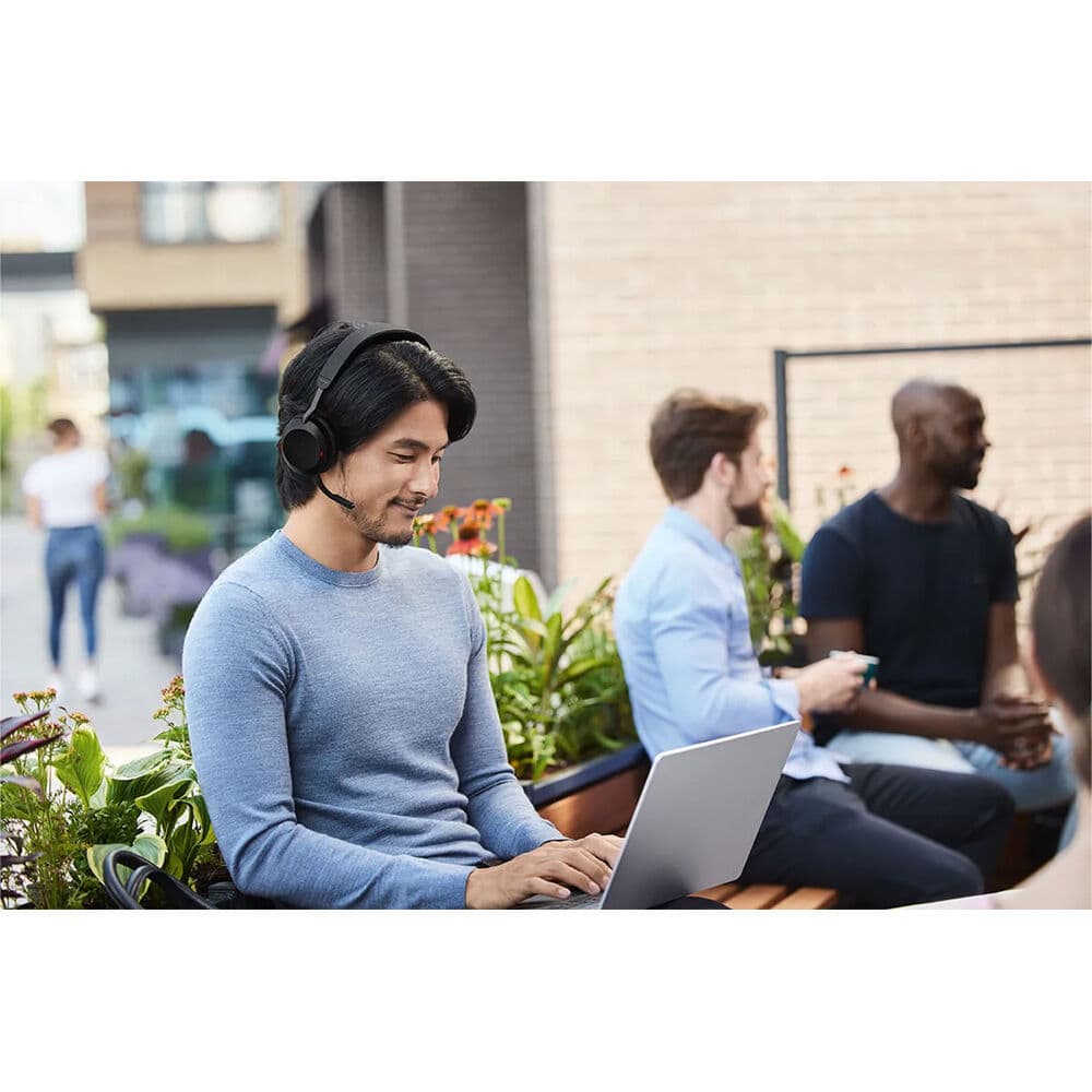 Jabra Evolve2 75 USB-A UC Stereo Black wireless stereo headset with boom microphone