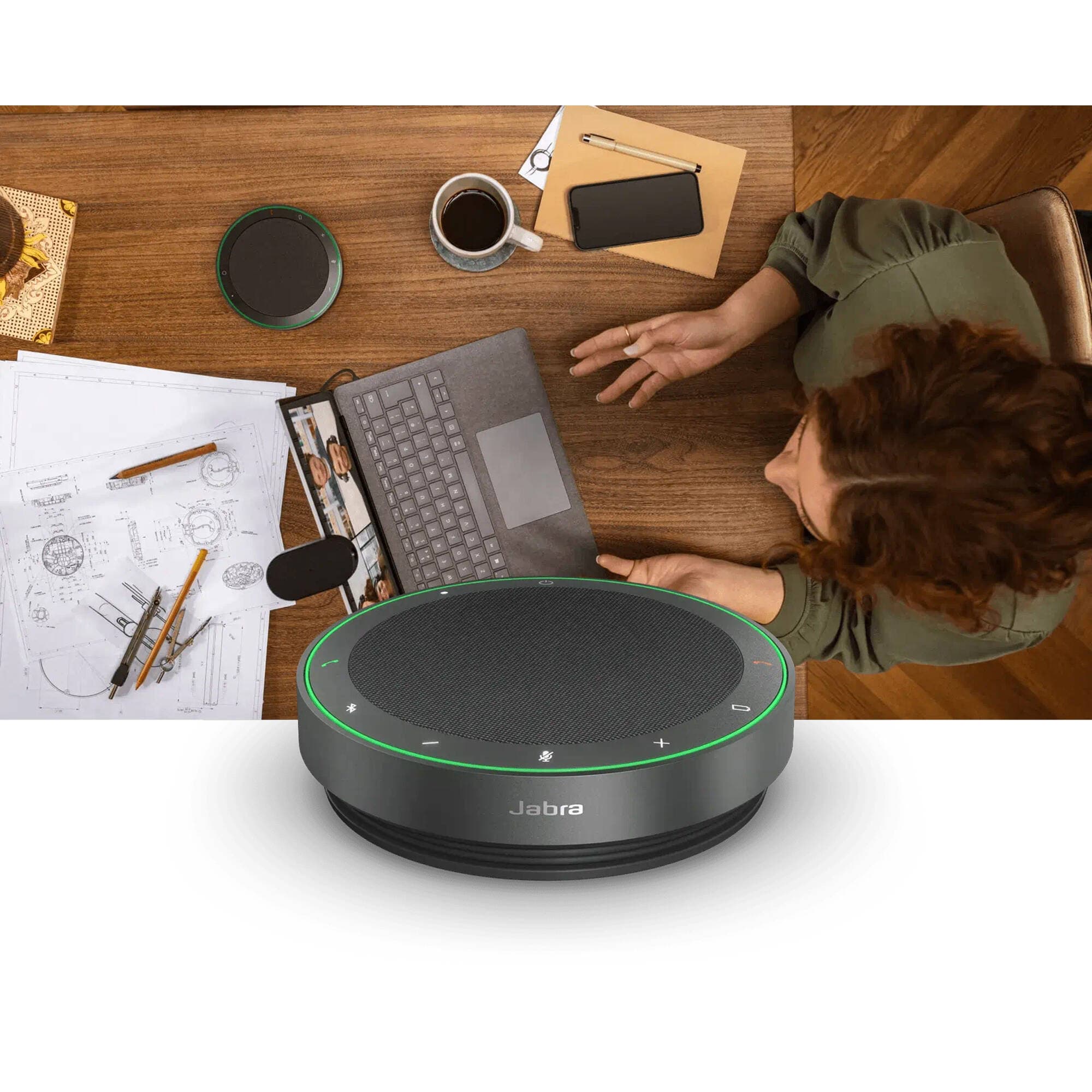 Jabra Speak2 75 MS Teams dark grey speakerphone with USB and Bluetooth connectivity