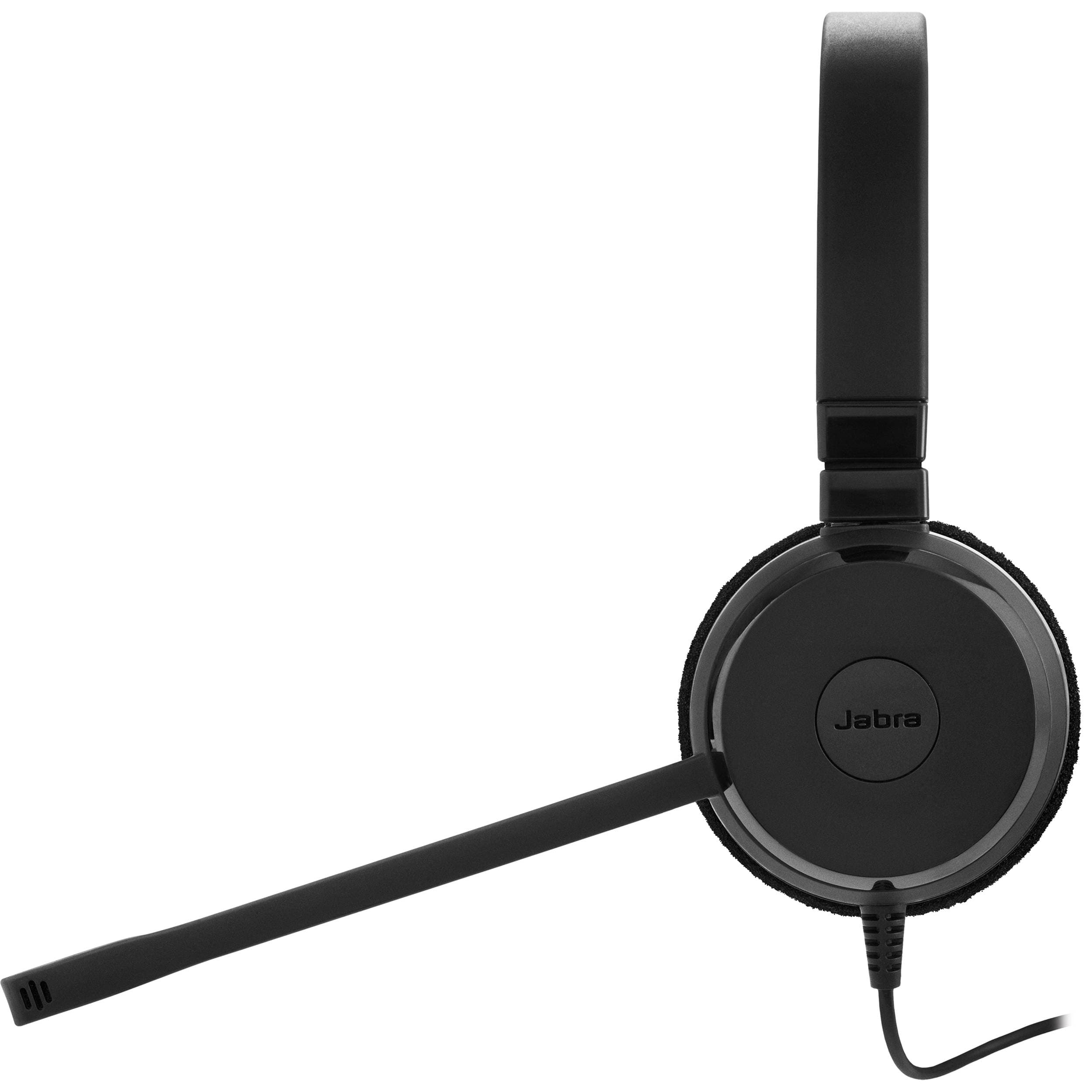 Jabra Evolve 20 UC Stereo wired USB headset with over-the-head design and noise-canceling microphone