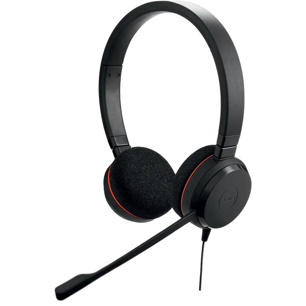 Jabra Evolve 20 stereo wired UC headset with USB-C and USB-A connectivity