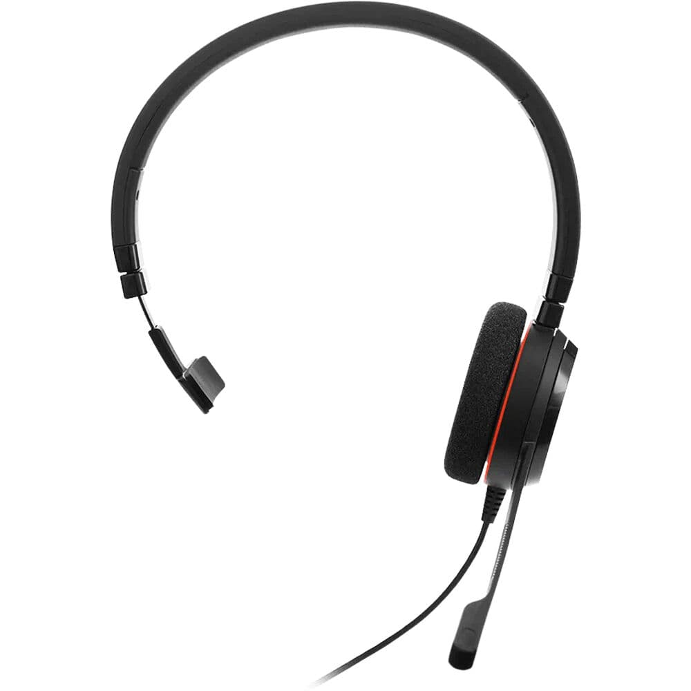 Jabra Evolve 20 SE stereo wired UC headset with USB connection and boom microphone