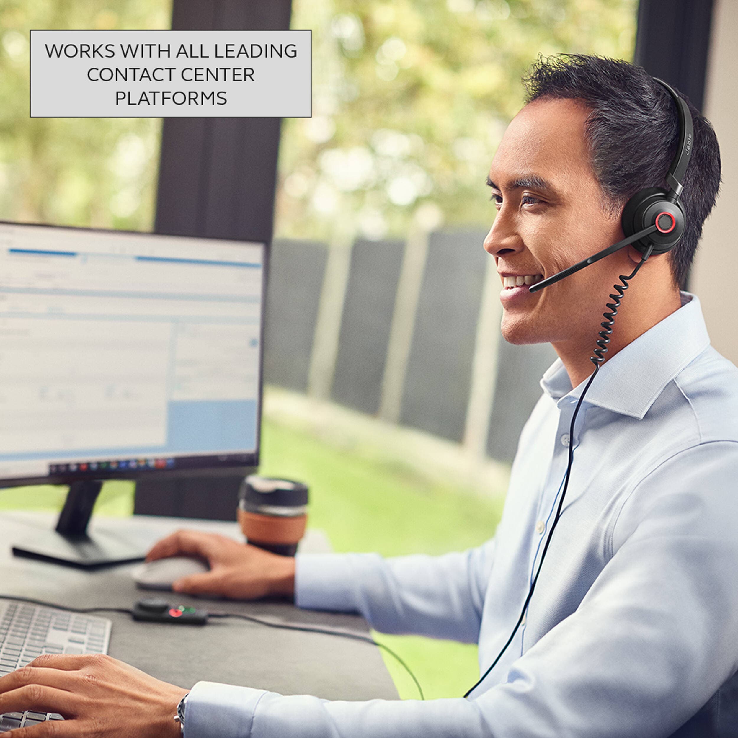 Jabra Engage 50 II USB-A UC Mono wired single-ear headset for contact center use