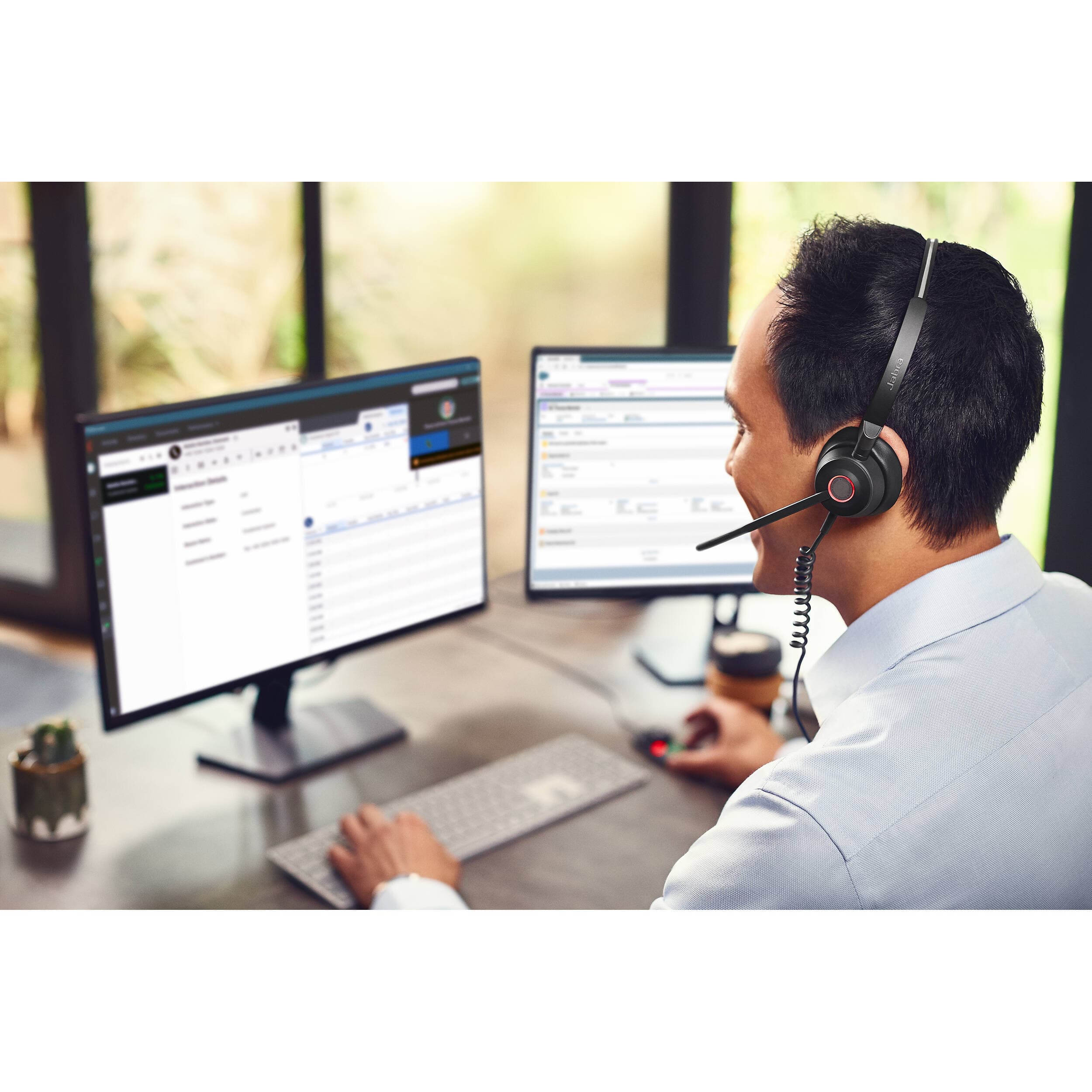 Jabra Engage 50 II Link USB-C MS stereo wired business headset in black