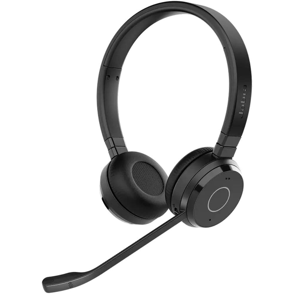 Jabra Evolve 65 TE Link390A UC stereo wireless headset with boom microphone and USB adapter
