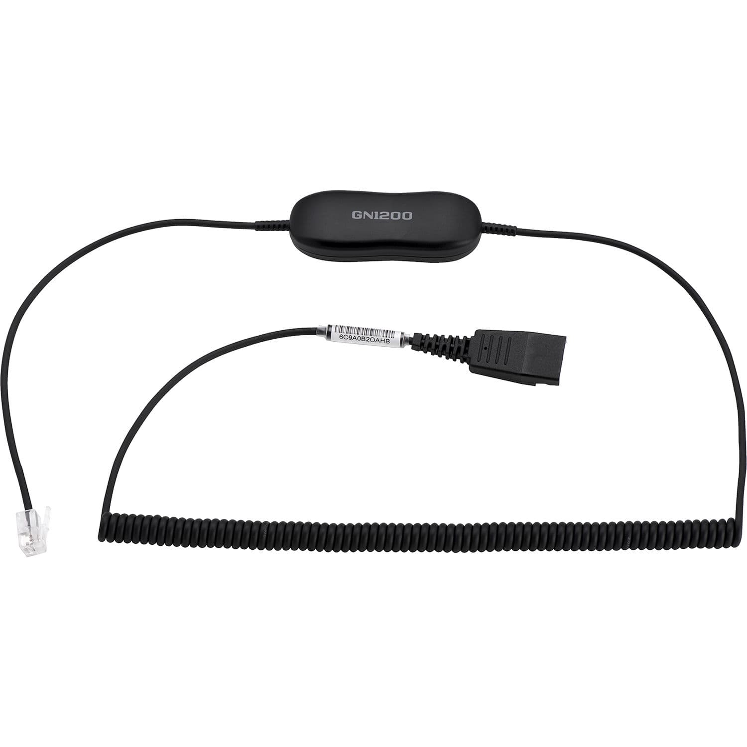 Jabra GN1218 AC 2M Coiled Cable, 2 m | Headset Accessory