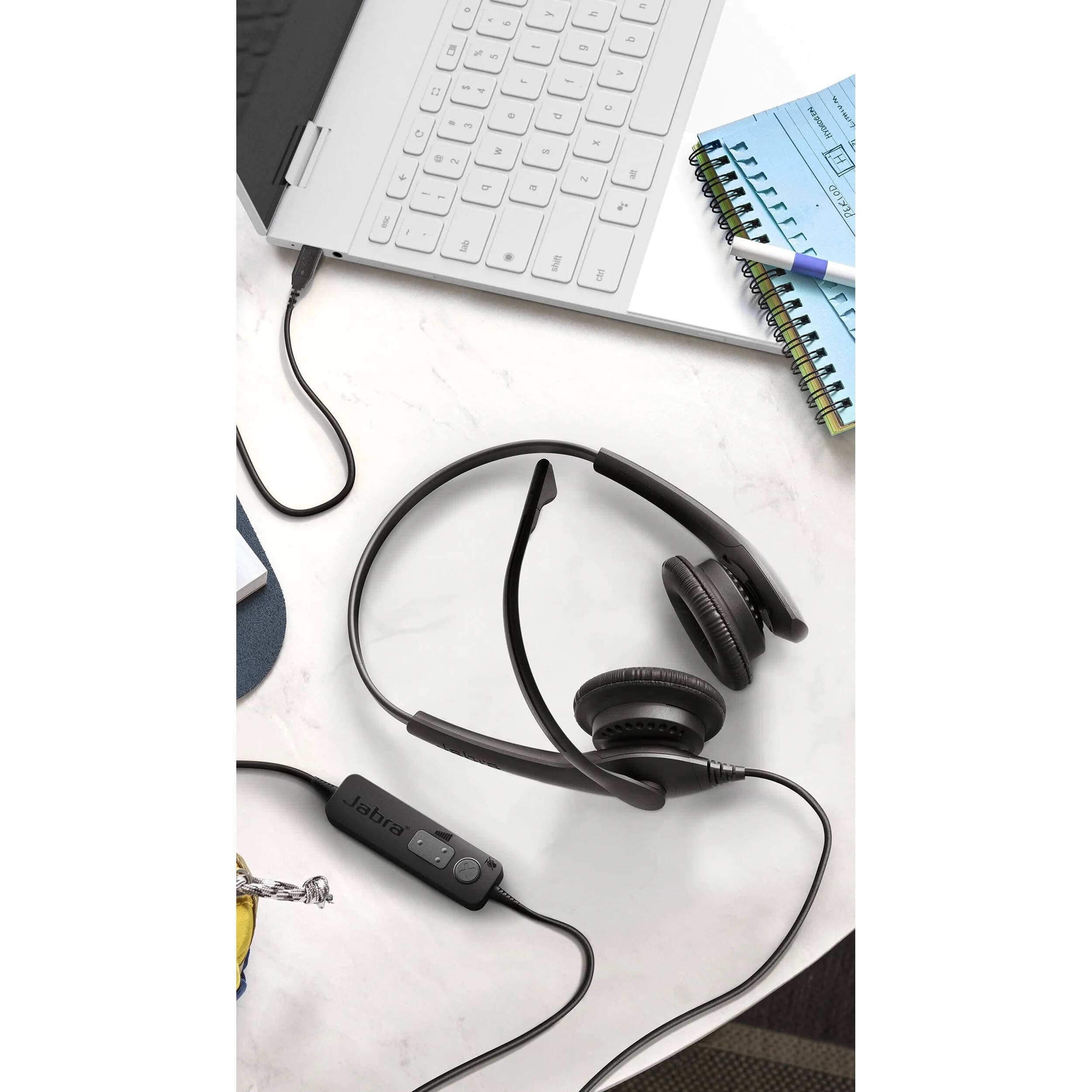Jabra BIZ 1500 Duo QD GSA wired dual-ear headset with boom microphone and Quick Disconnect