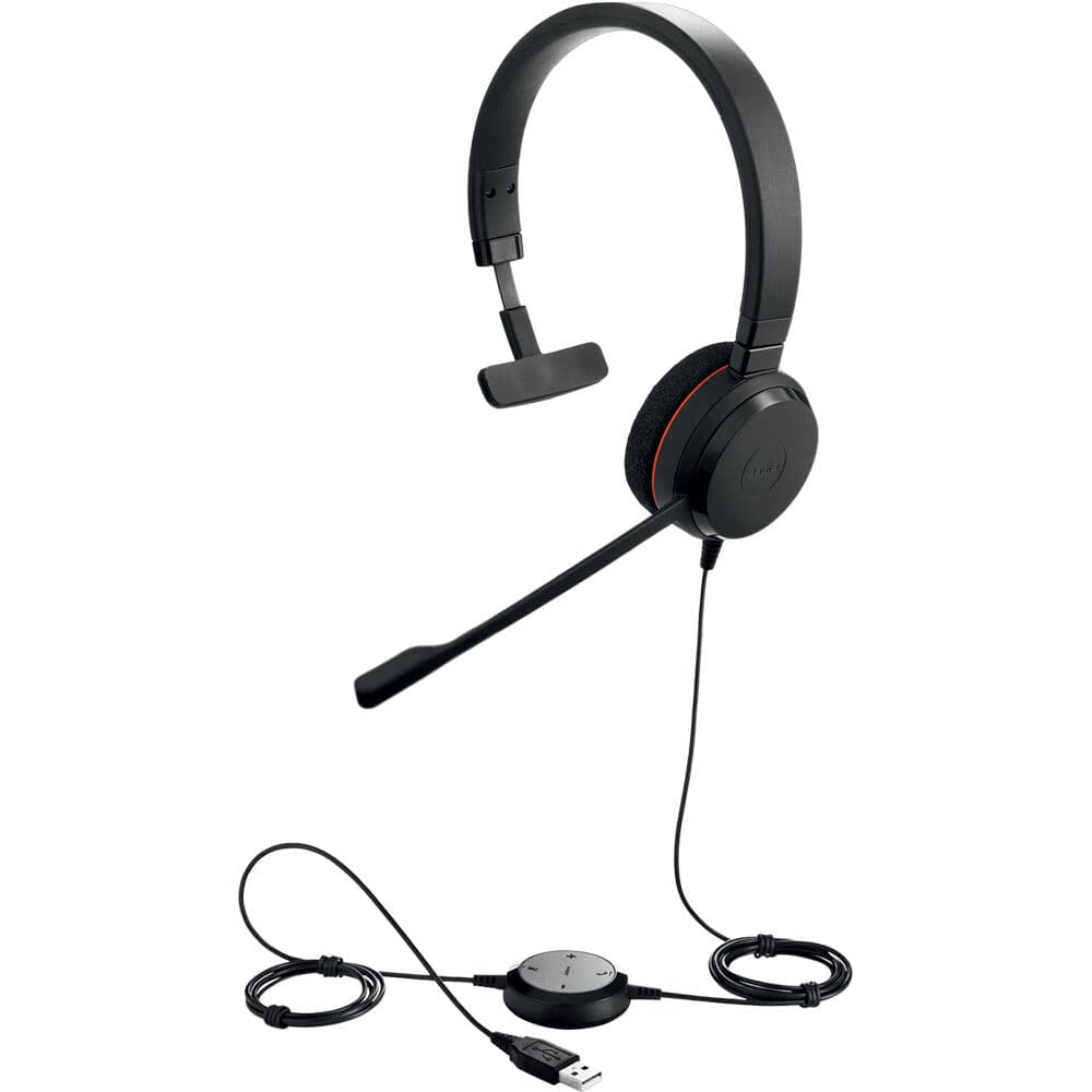 Jabra Evolve 20 GSA Mono MS wired mono USB headset with boom microphone